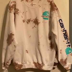 Carhartt sweatshirt cow print stained